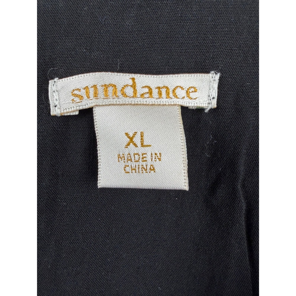 Sundance Black Blue Floral Embroidered Wedding Cocktail Shift Dress Size XL - Picture 3 of 4